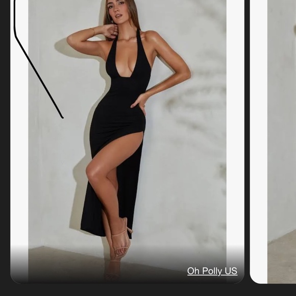 Oh Polly Black Maxi Dress - Picture 3 of 3